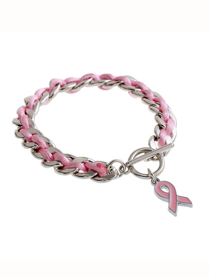 Kvinder Brystkræft Bevidsthed Pink Ribbon Armbånd