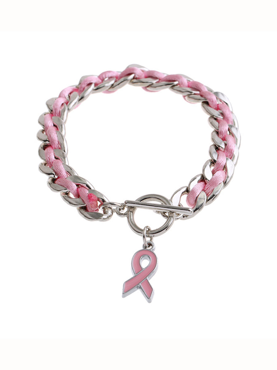 Kvinder Brystkræft Bevidsthed Pink Ribbon Armbånd