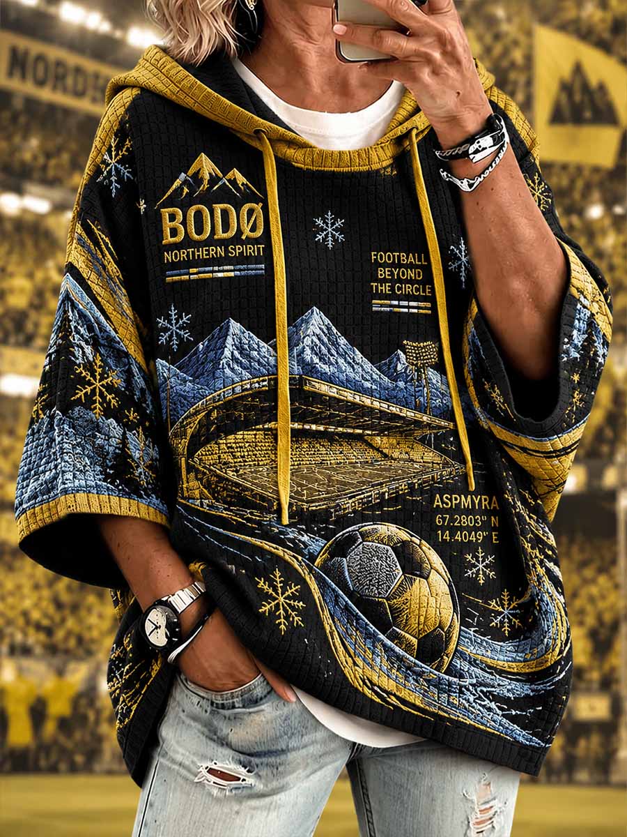 Kvinner Bodø Glimt Lagmønster trykt løs fitt Sweatshirt