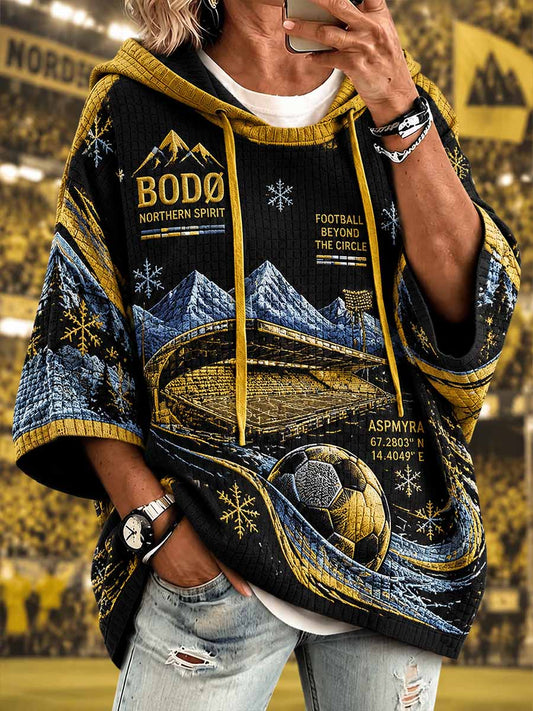 Kvinner Bodø Glimt Lagmønster trykt løs fitt Sweatshirt