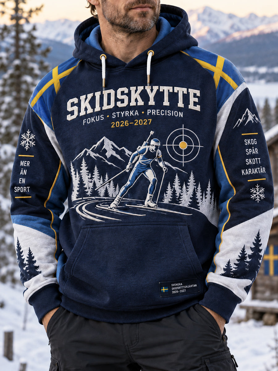 Herrens Sverige Biathlon Heritage Hoodie