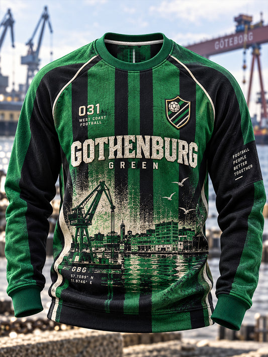 Herrarnas svenska fotboll Gais-supportrar älskare långärmad
