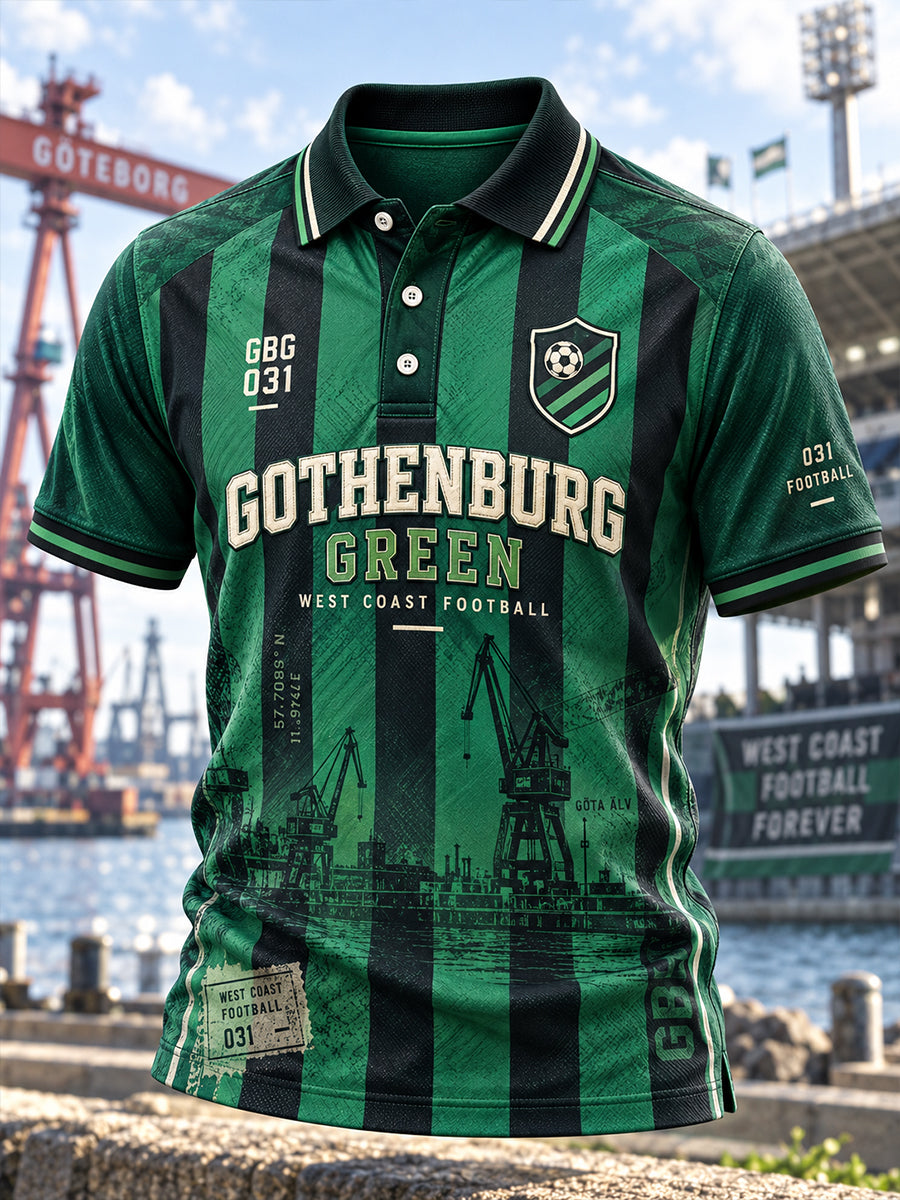Herrarnas svenska fotbollströja för Gais-supportrar och fotbollsälskare med korta ärmar