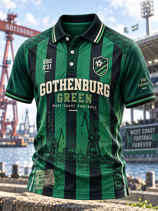 Herrarnas svenska fotbollströja för Gais-supportrar och fotbollsälskare med korta ärmar