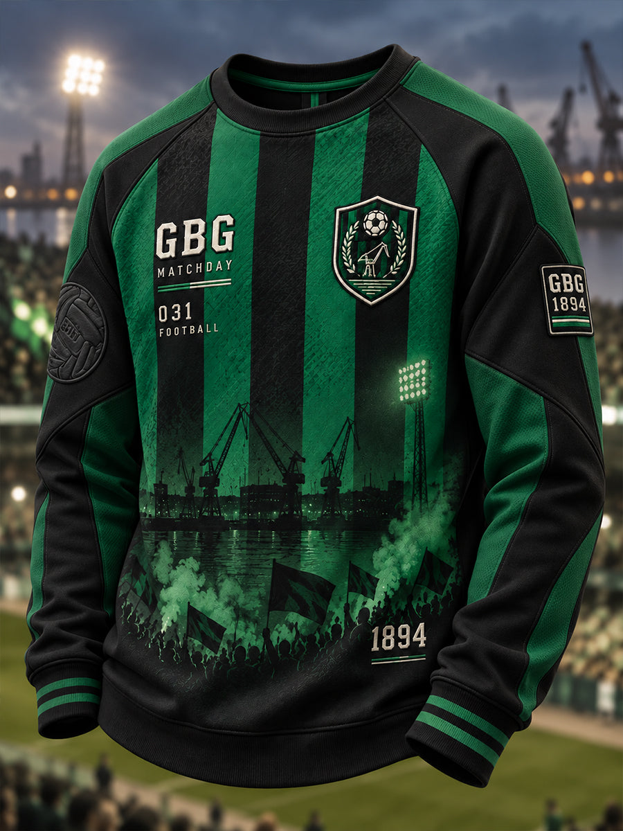 Herrarnas svenska fotboll Gais-supportrar älskare långärmad