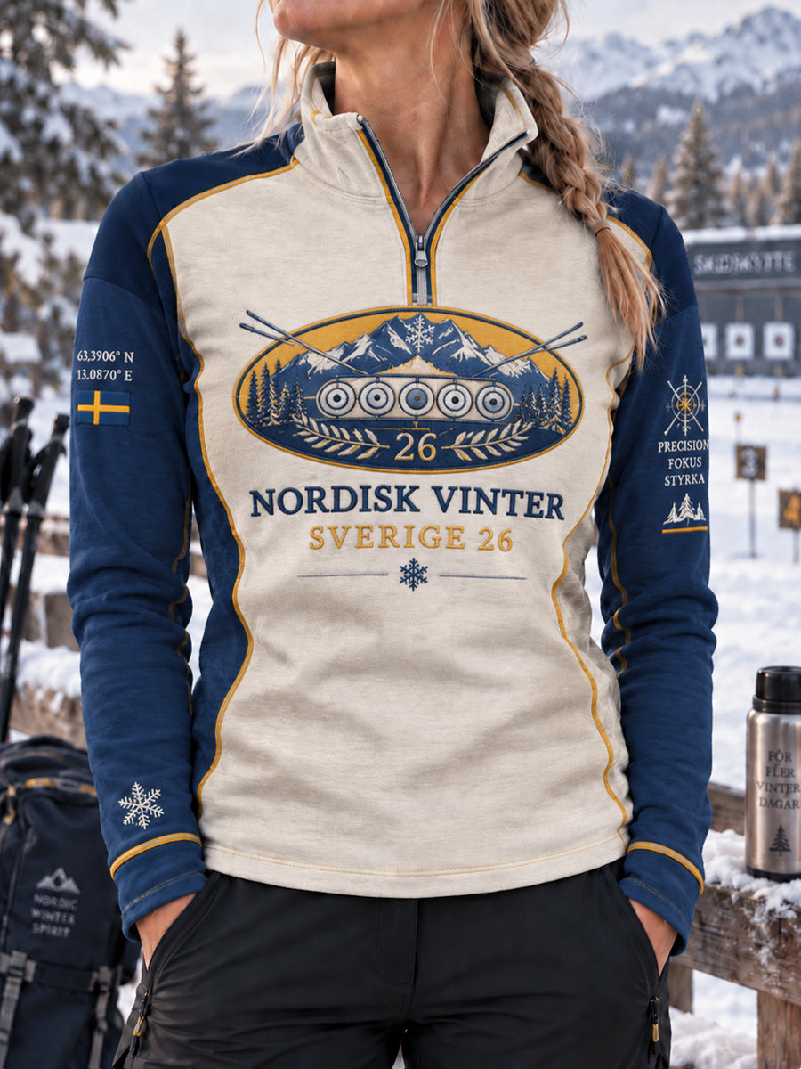 Kvinnors SVERIGE Nordic Winter Sport Sweatshirt