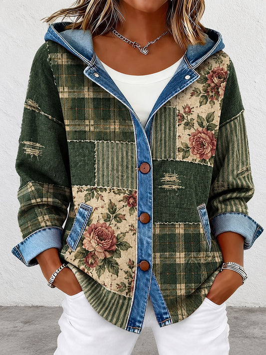 Kvinders patchwork kunst cardigan