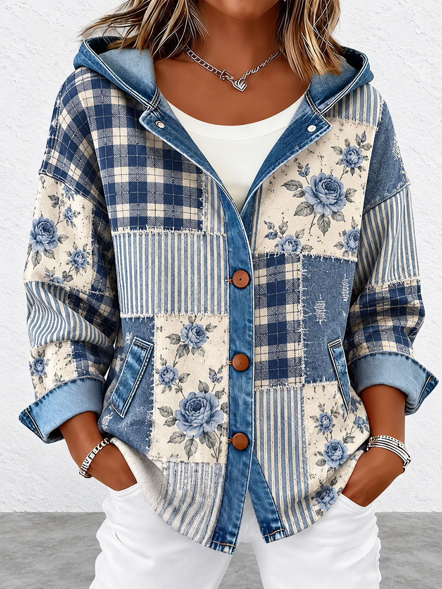 Kvinders patchwork kunst cardigan