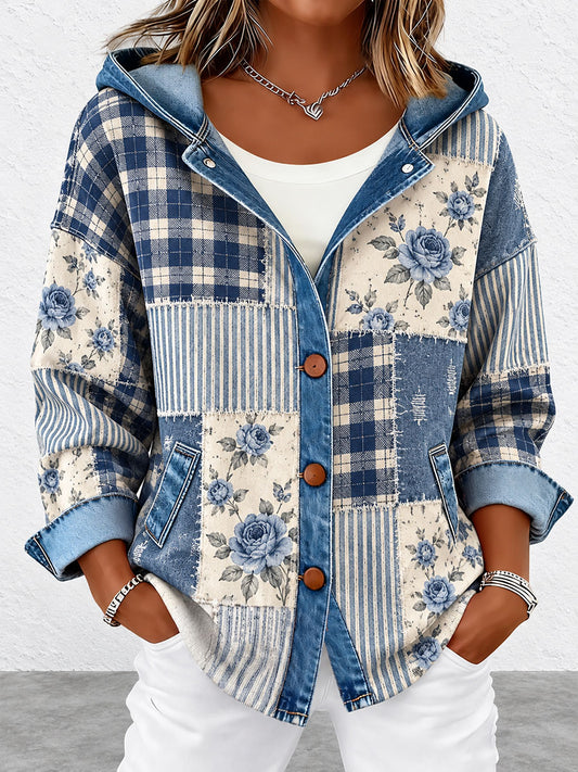 Kvinders patchwork kunst cardigan