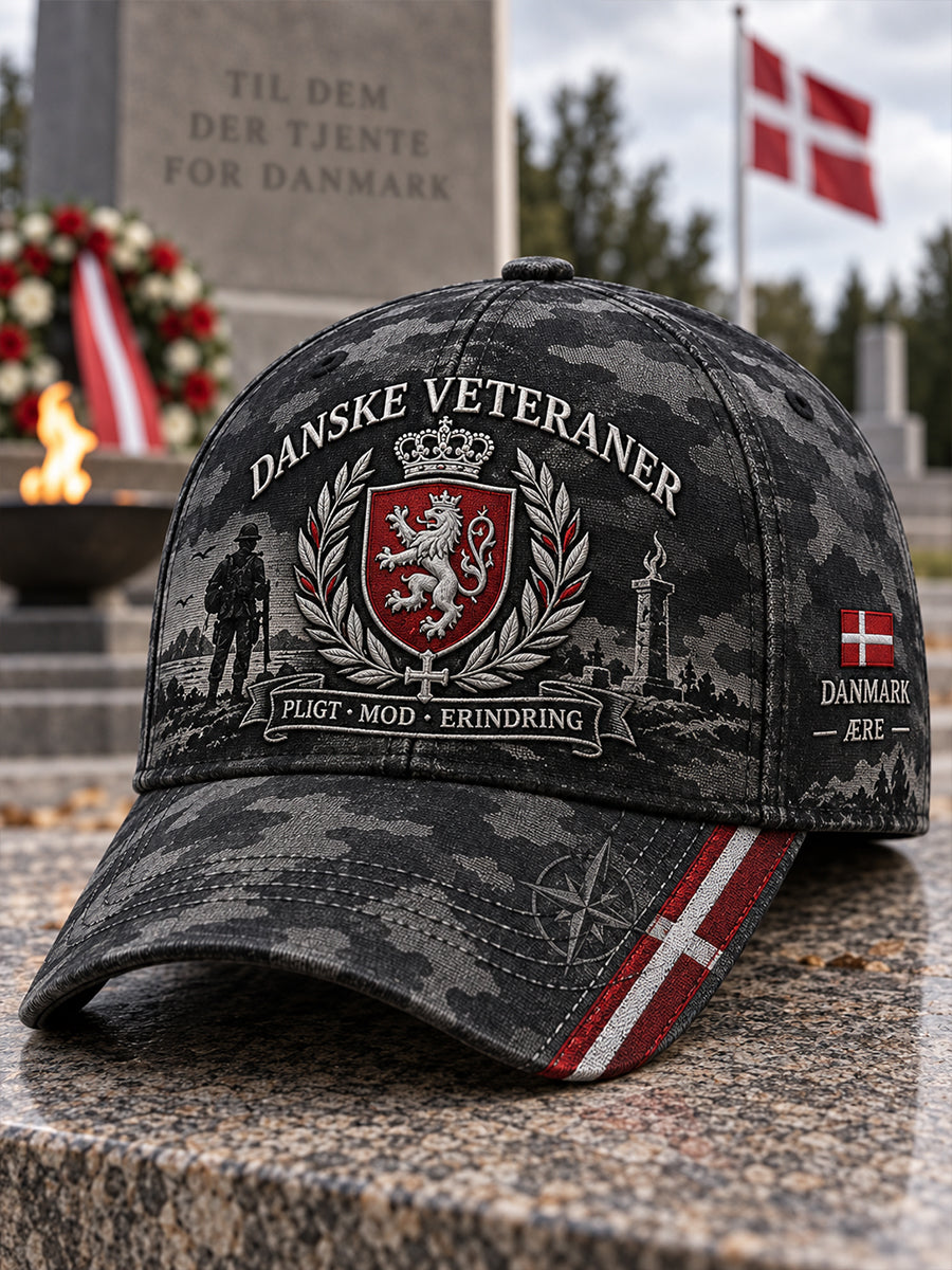 Herrehue i vintagestil med mindeprint for veteraner