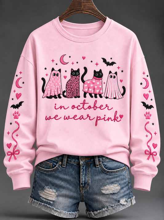 Kvinders brystkræft Print Sweatshirt