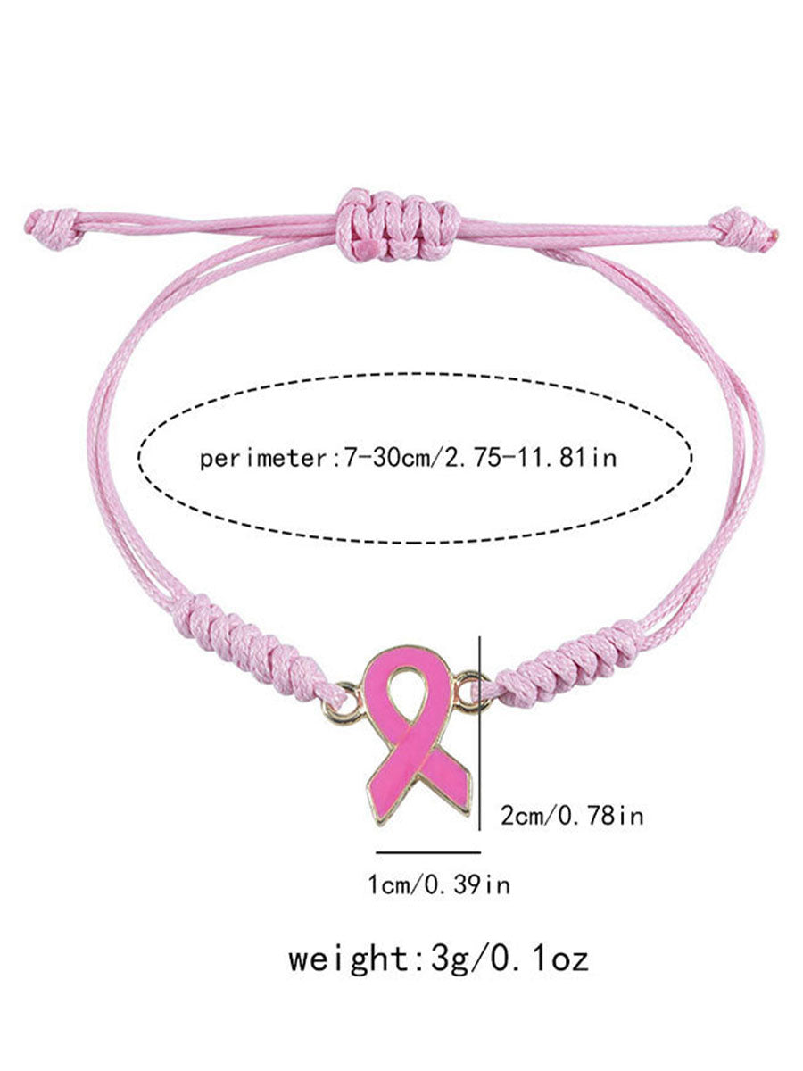 Kvinder Brystkræft Pink Justerbar armbånd
