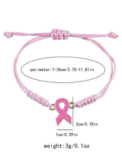 Kvinder Brystkræft Pink Justerbar armbånd