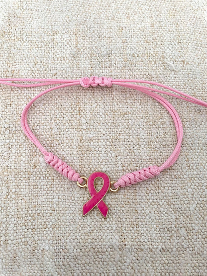 Kvinder Brystkræft Pink Justerbar armbånd