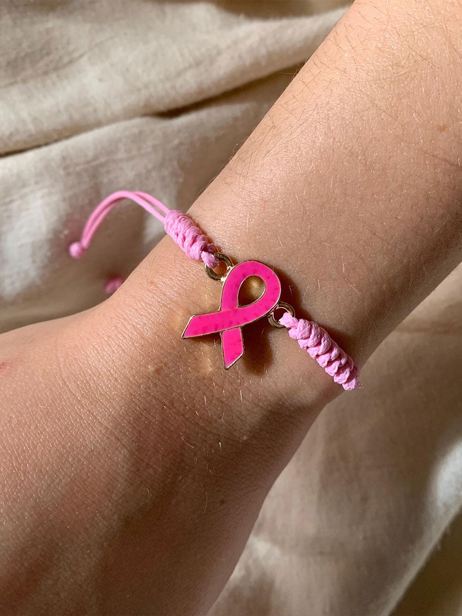 Kvinder Brystkræft Pink Justerbar armbånd