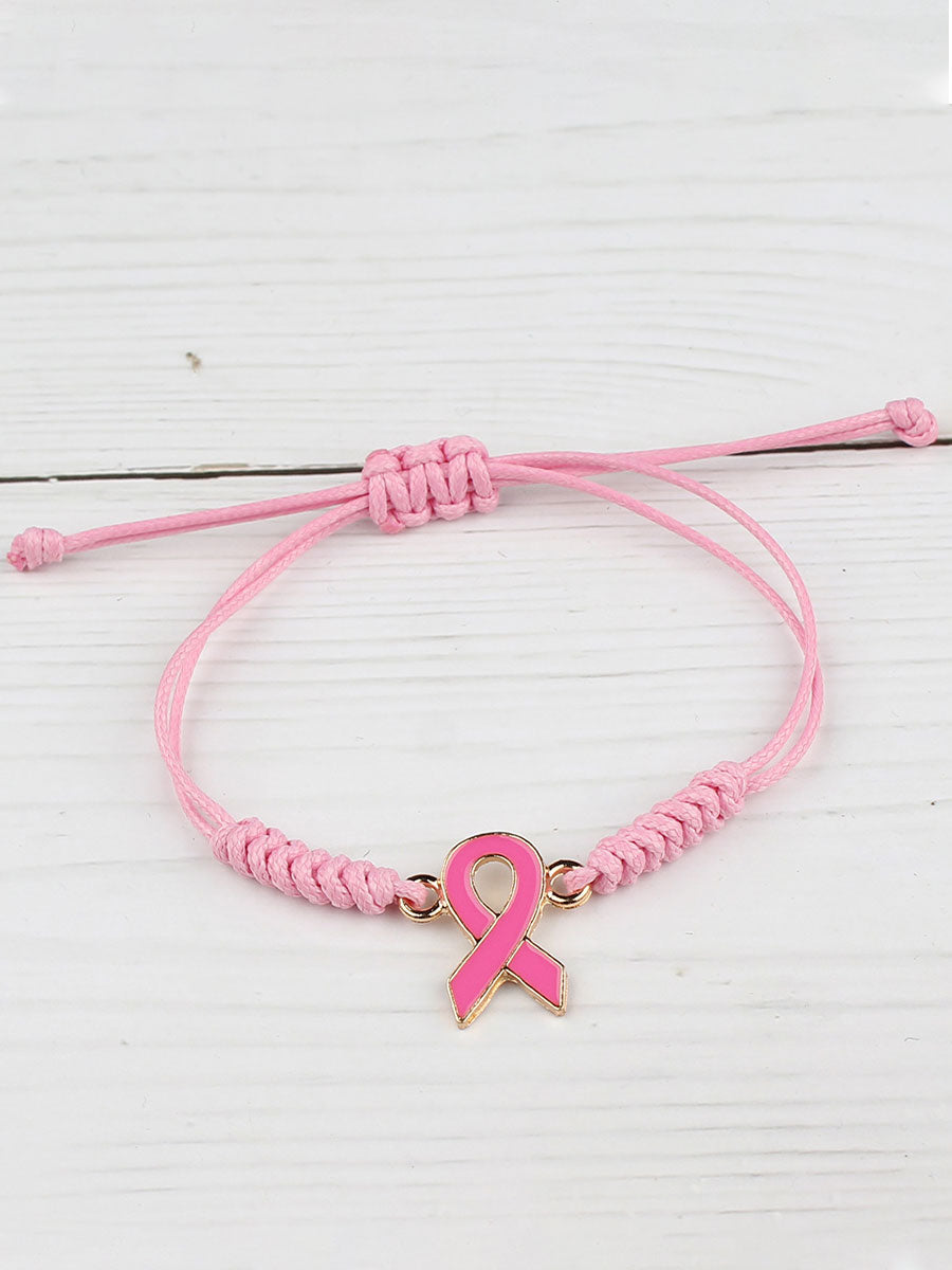 Kvinder Brystkræft Pink Justerbar armbånd