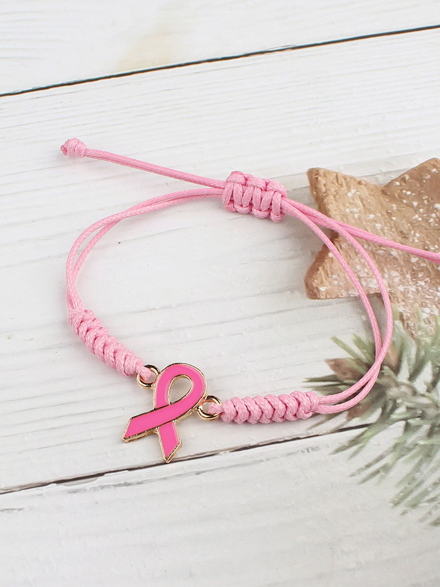 Kvinder Brystkræft Pink Justerbar armbånd