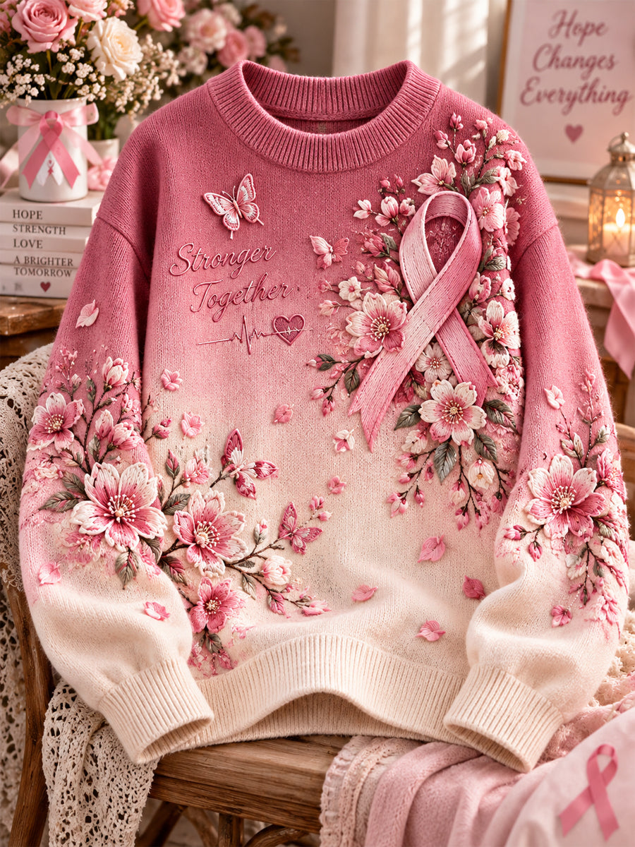 Kvinders bekæmpelse mod brystkræft besætning hals sweeer