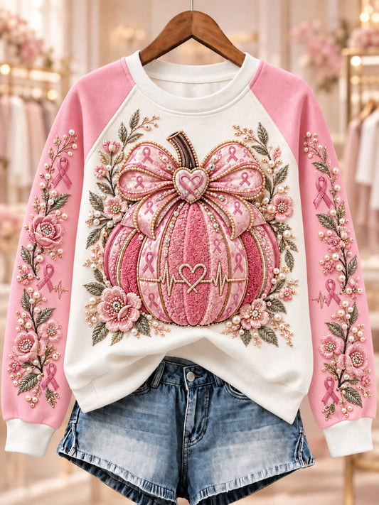 Kvinders kamp mod brystkræft Raglan Sweatshirt