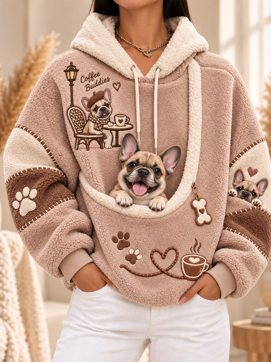 Kvinders sjove dyr Hoodie med lomme til hunde katte hunde Hoodies