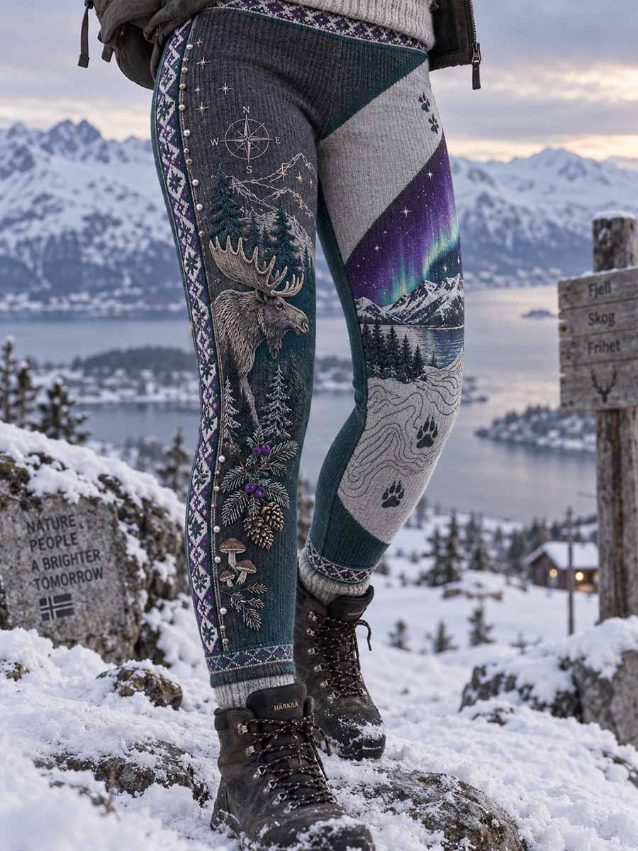 Kvinnerjakt sesongen mønstrede leggings