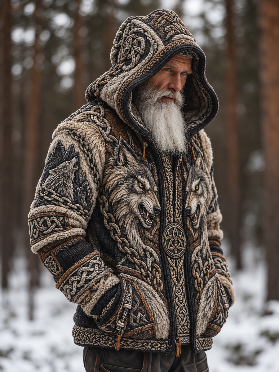 Herre viking-hættetrøje