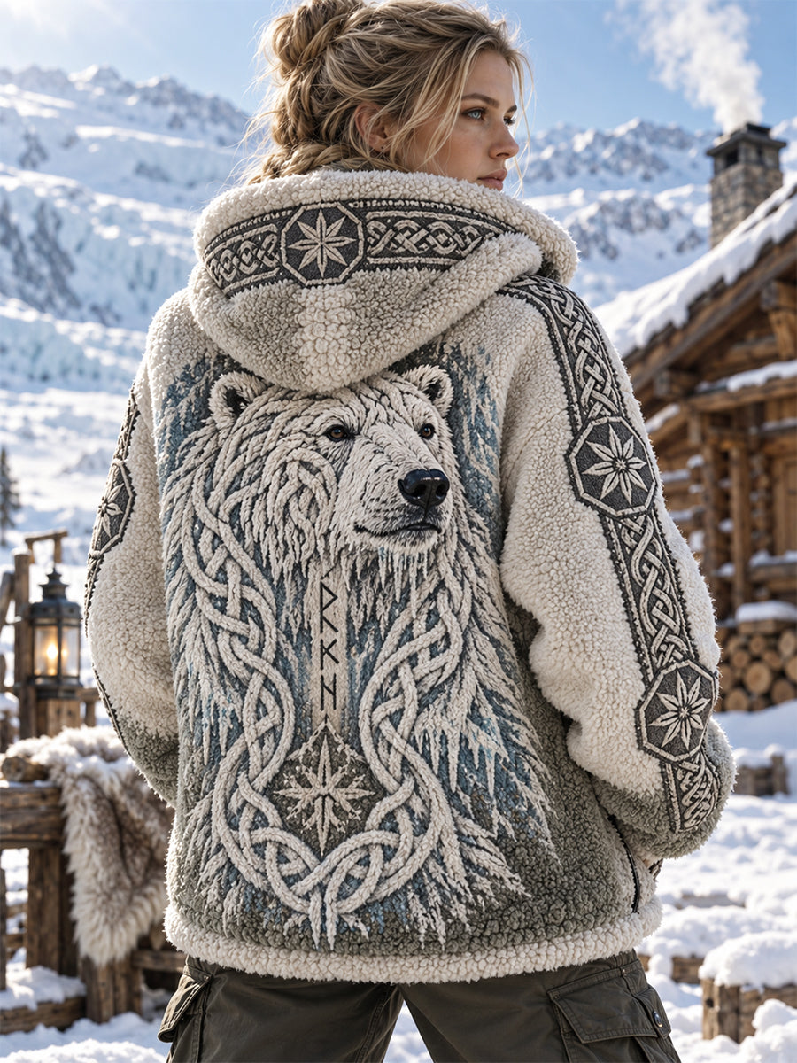 Kvinders Vintage Viking Celtic Knud Print Gradient Flannel Jake