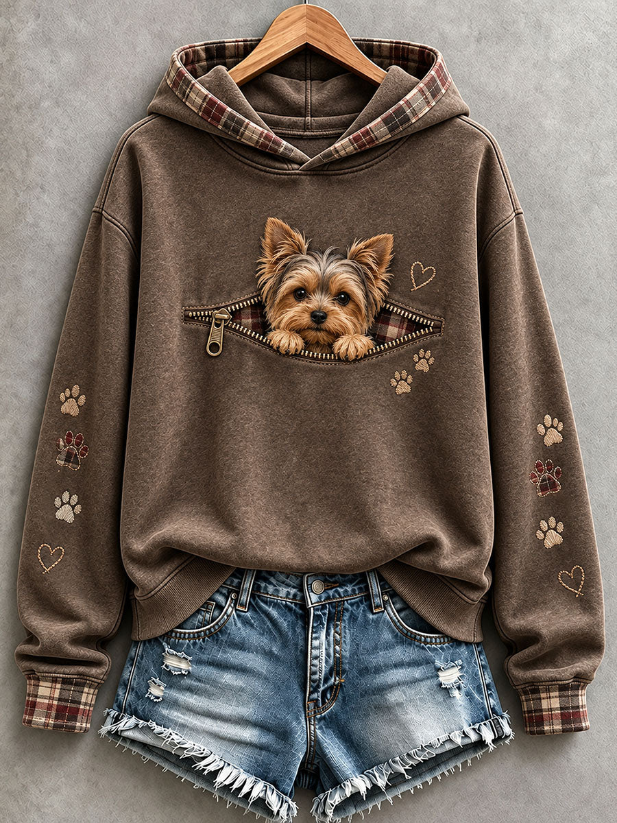 Kvinders sjove Yorkshire Terrier Hoodie.