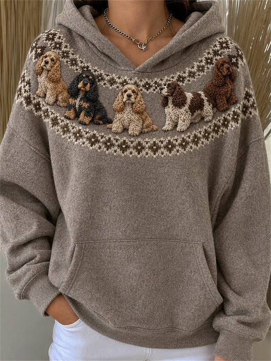 Kvinders Cocker Spaniel hunde Joke Isle Print hyggelig hættere