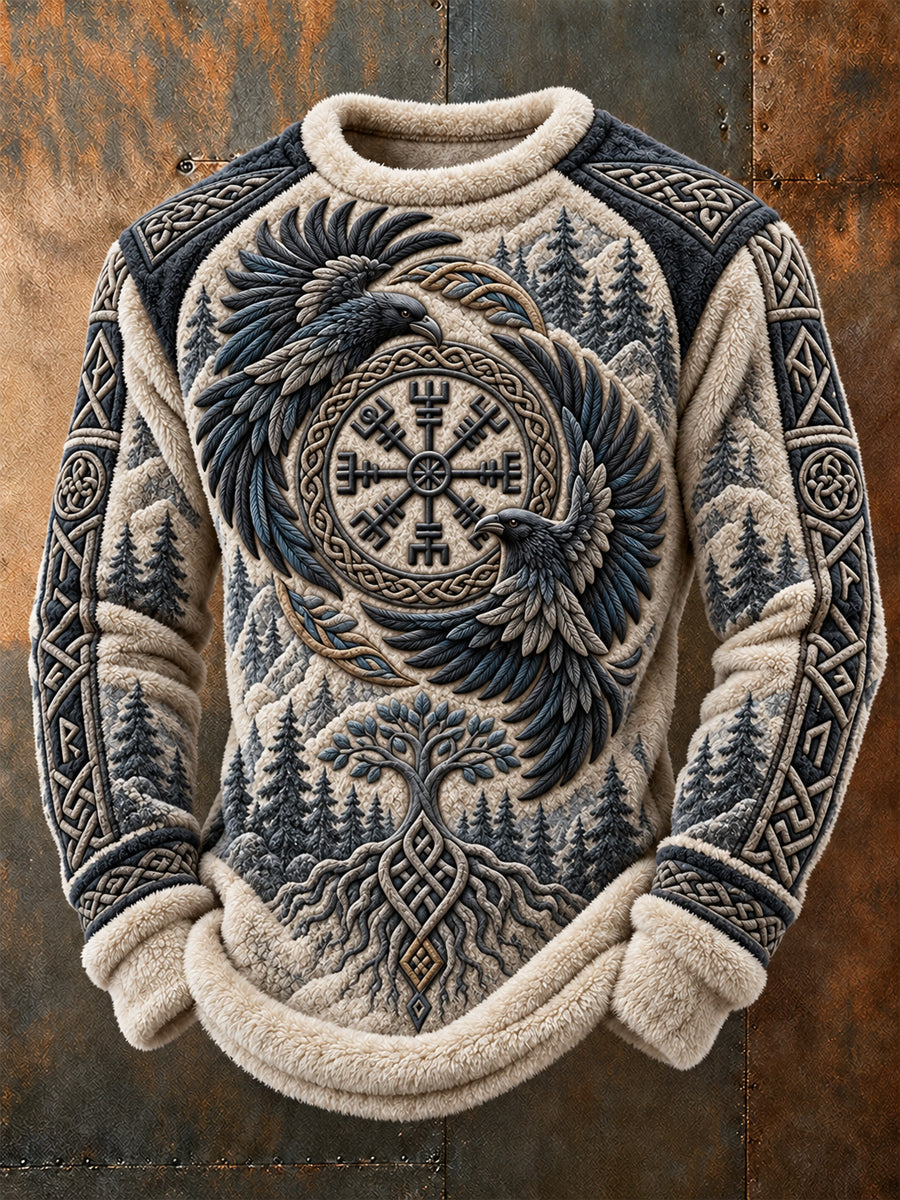 Herre Viking Kunst Flannel Trøje
