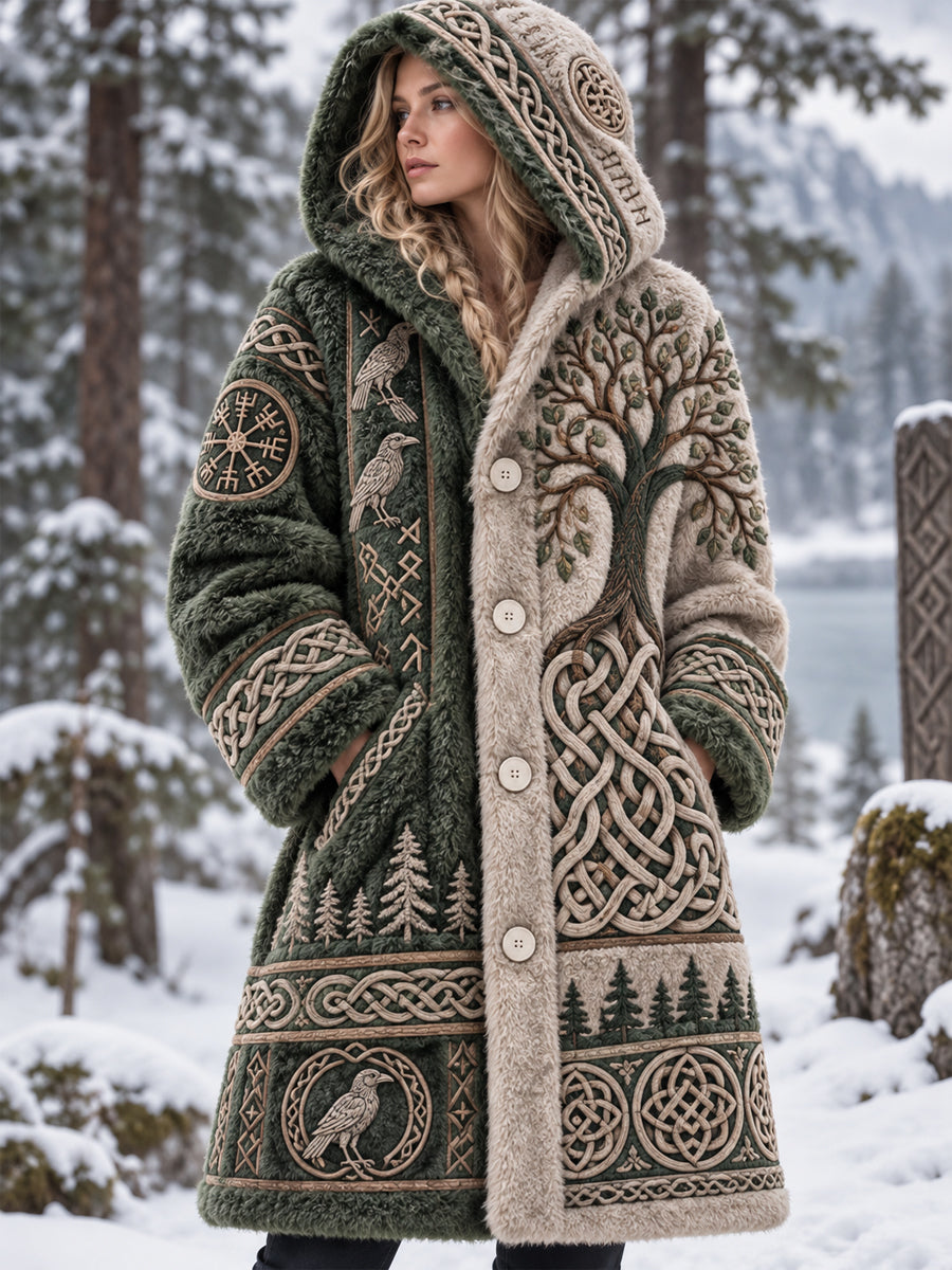 Kvinder Flannel Viking kunst frakker