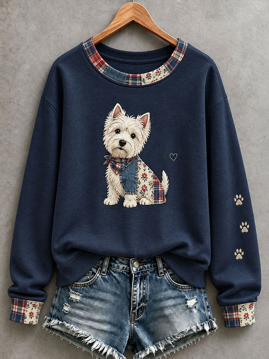 Kvinders yndige West Highland White Terrier-sweatshirt