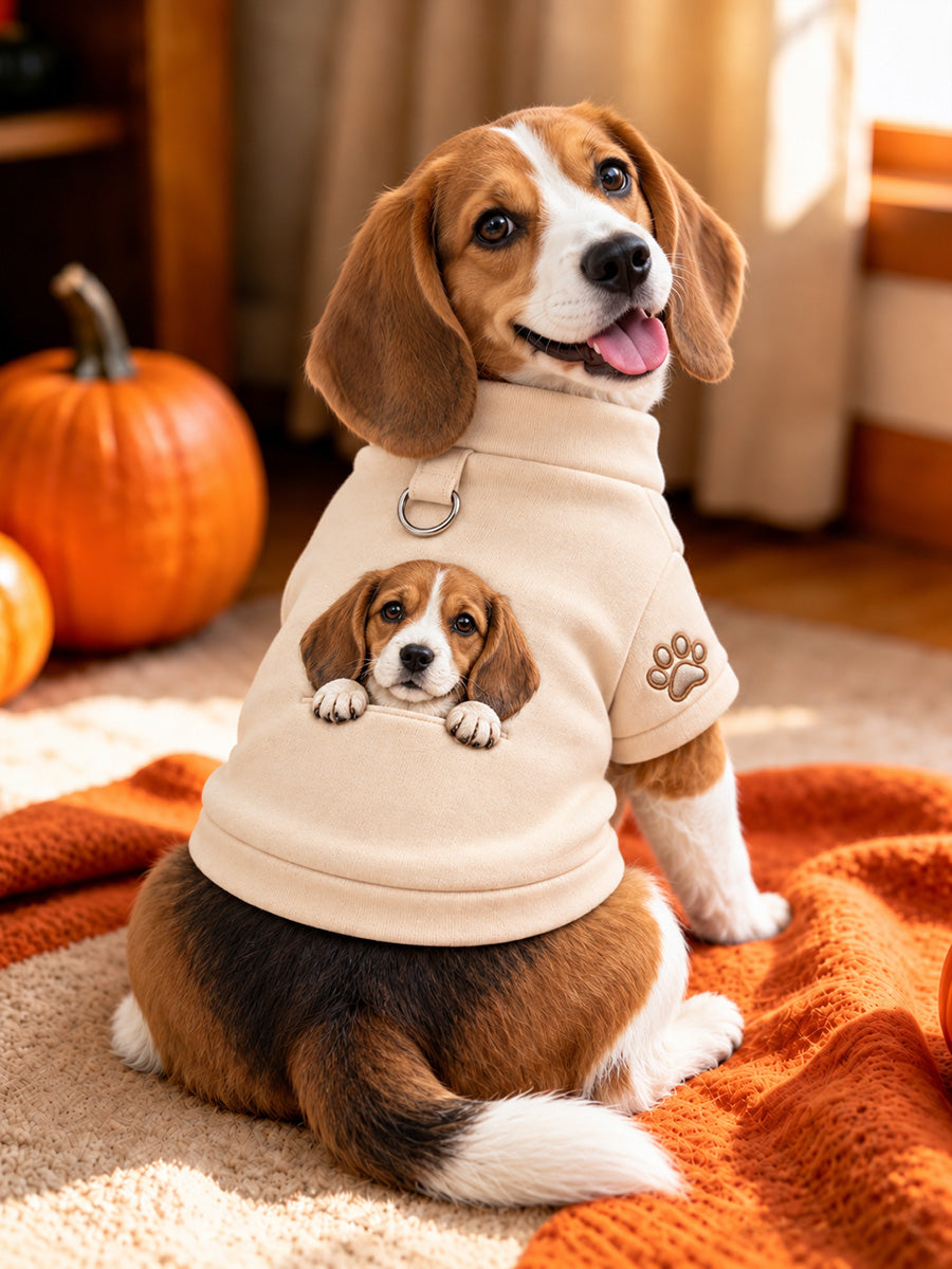 Søde Beagle Print hunde Short-Skjorte (med D-ring)
