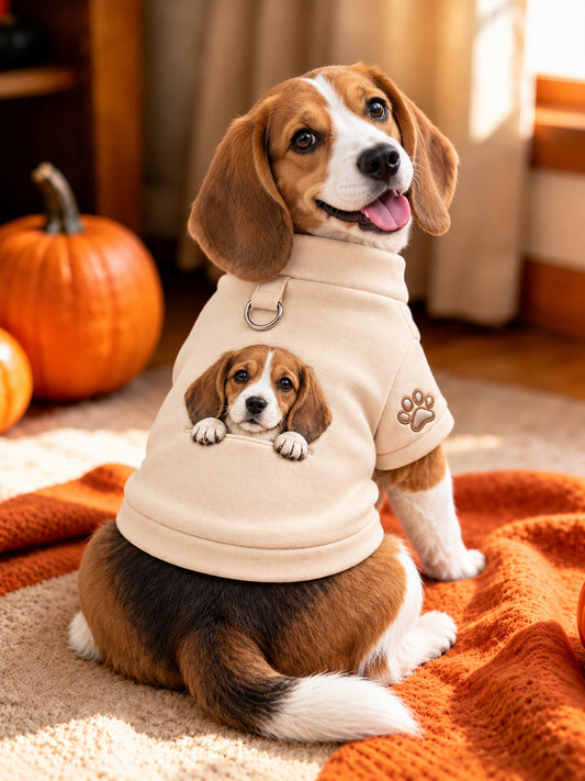 Søde Beagle Print hunde Short-Skjorte (med D-ring)