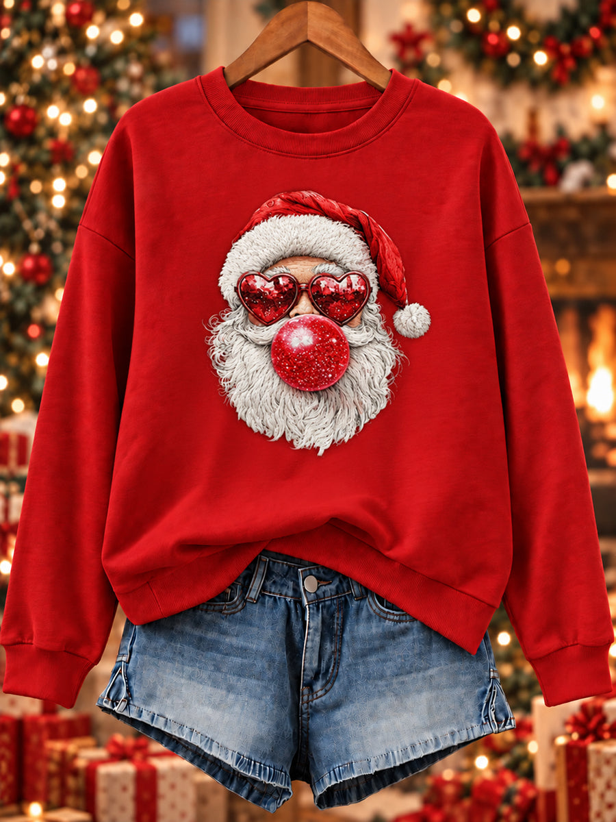Kvinders juleprint-sweatshirt