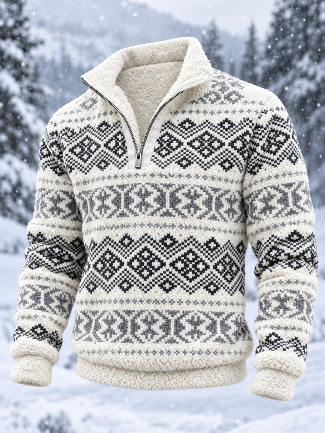 Mænds norsk flannelsweater