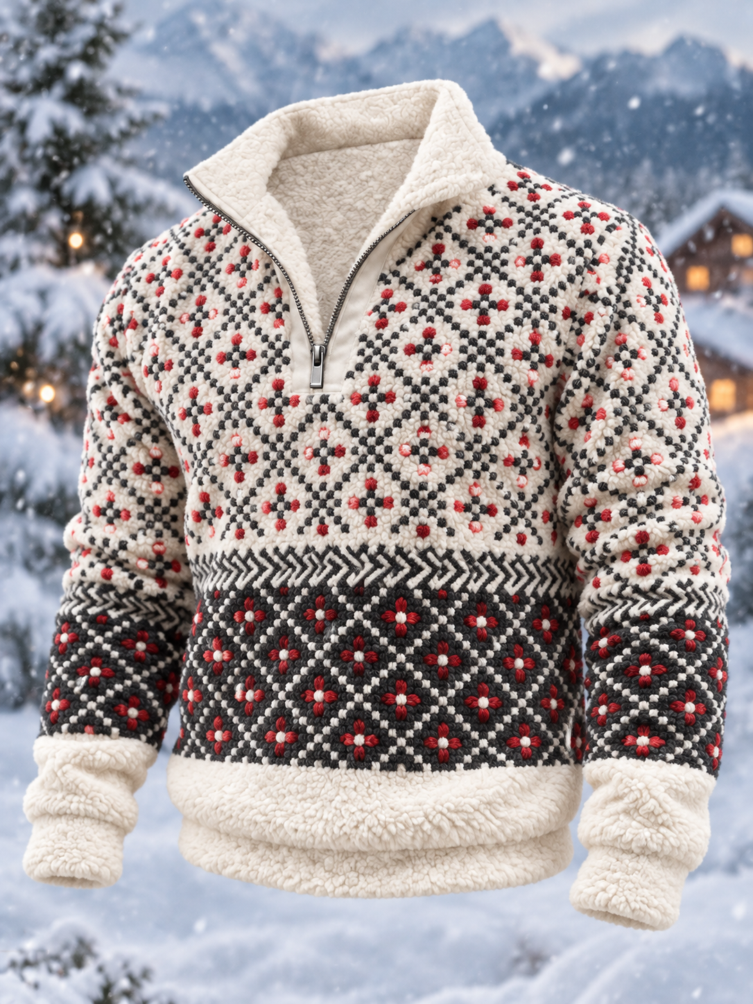 Mænds norsk flannelsweater