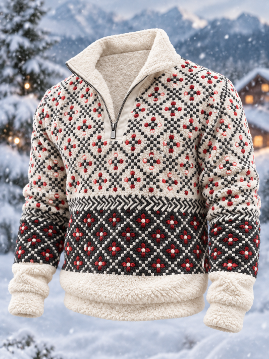 Mænds norsk flannelsweater