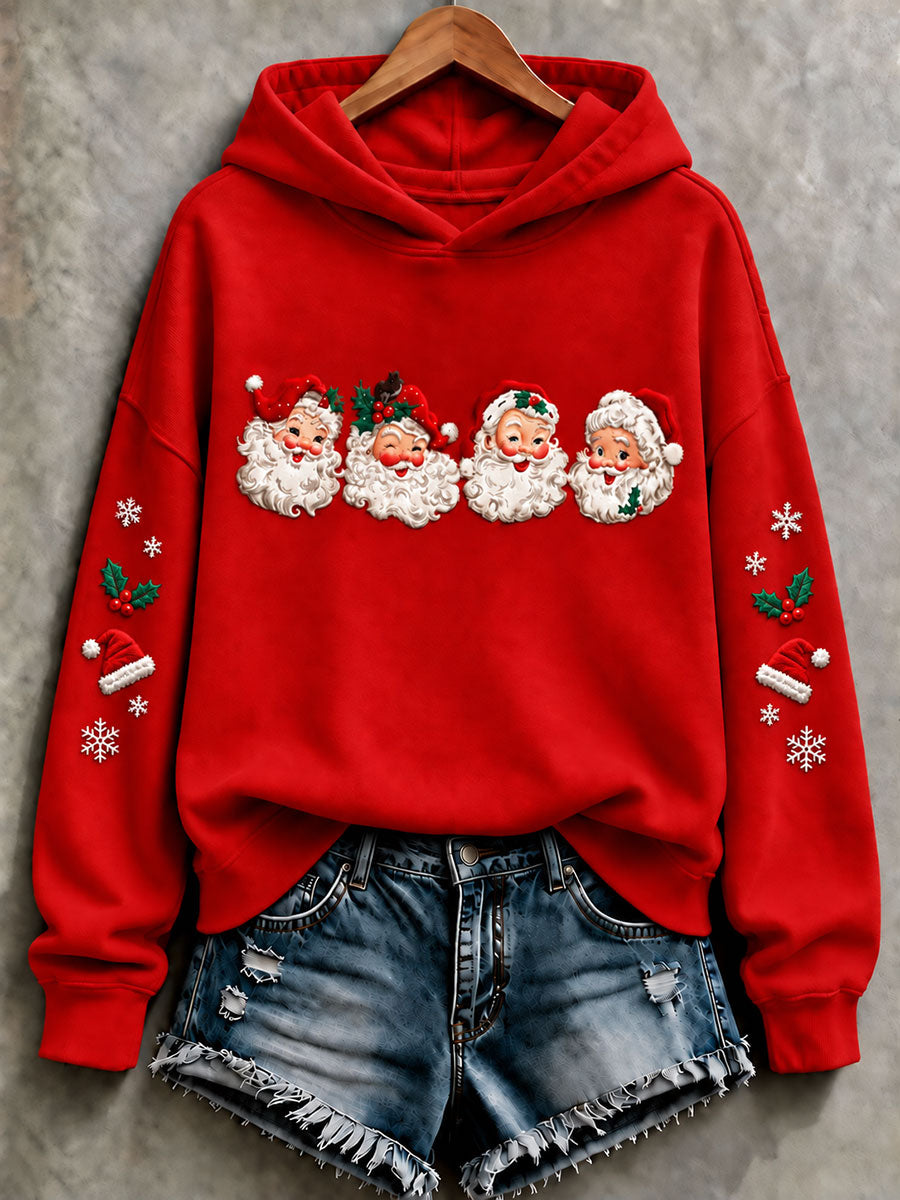 Kvinders julepullover med julemandsstil, normal pasform