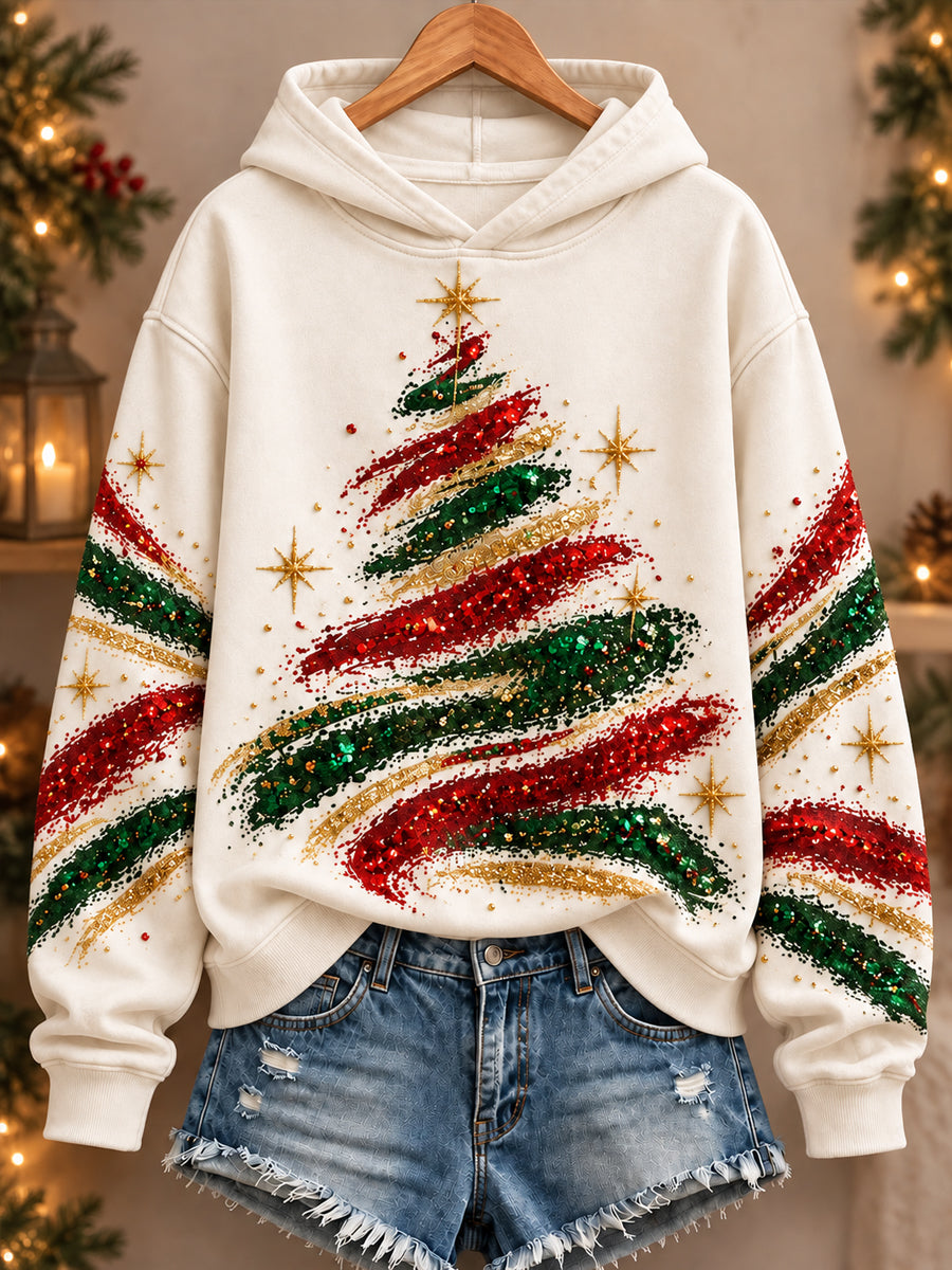 Kvinders juletræ Art Regular Hoodies