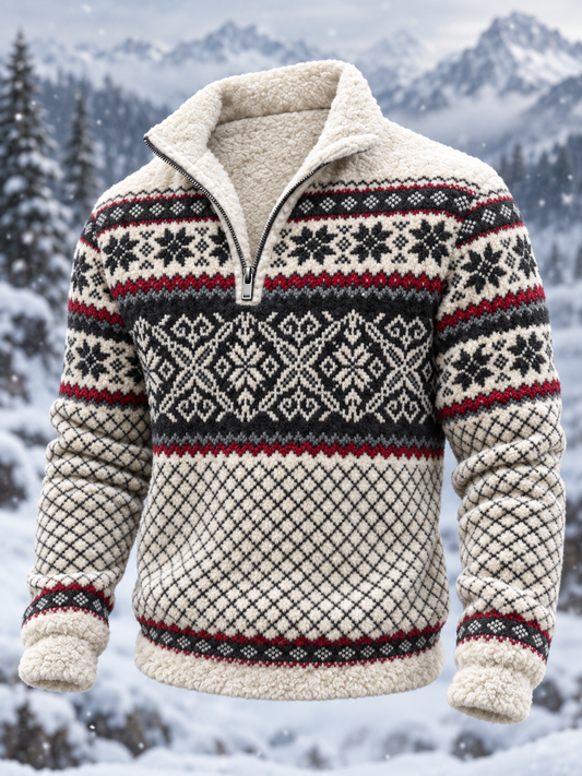 Mænds norsk flannelsweater