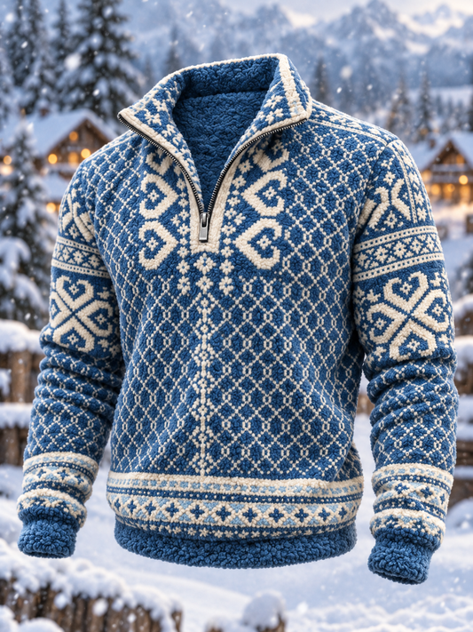 Mænds norsk flannelsweater