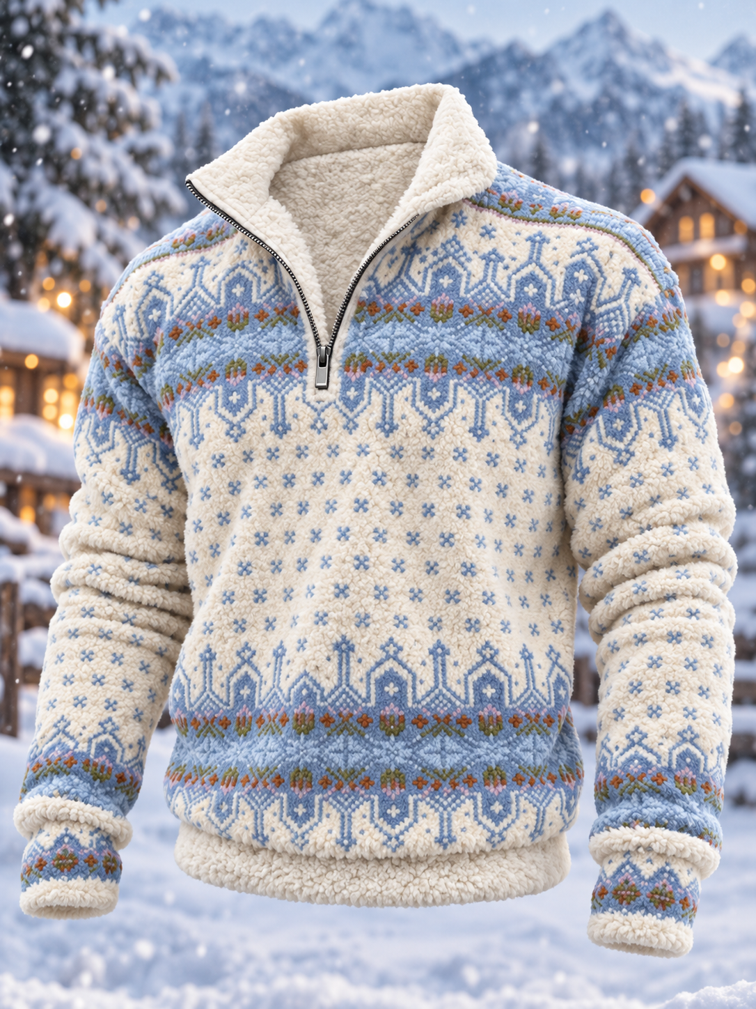 Mænds norsk flannelsweater