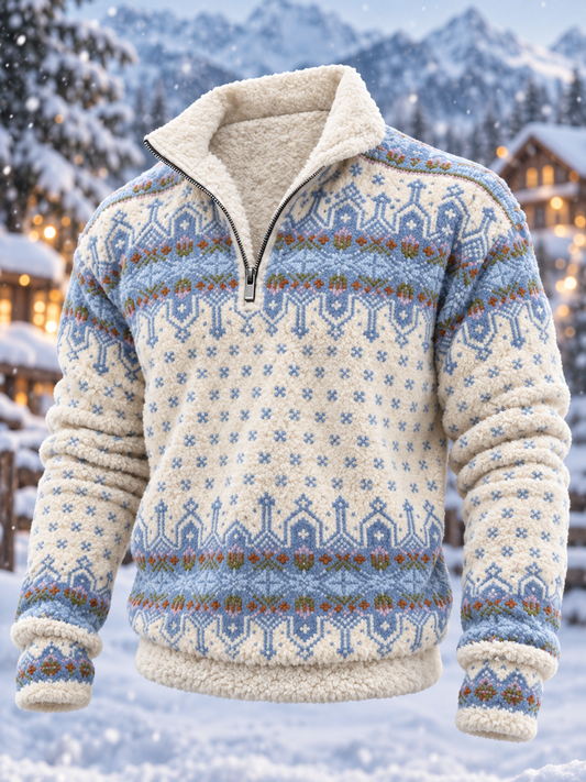 Mænds norsk flannelsweater