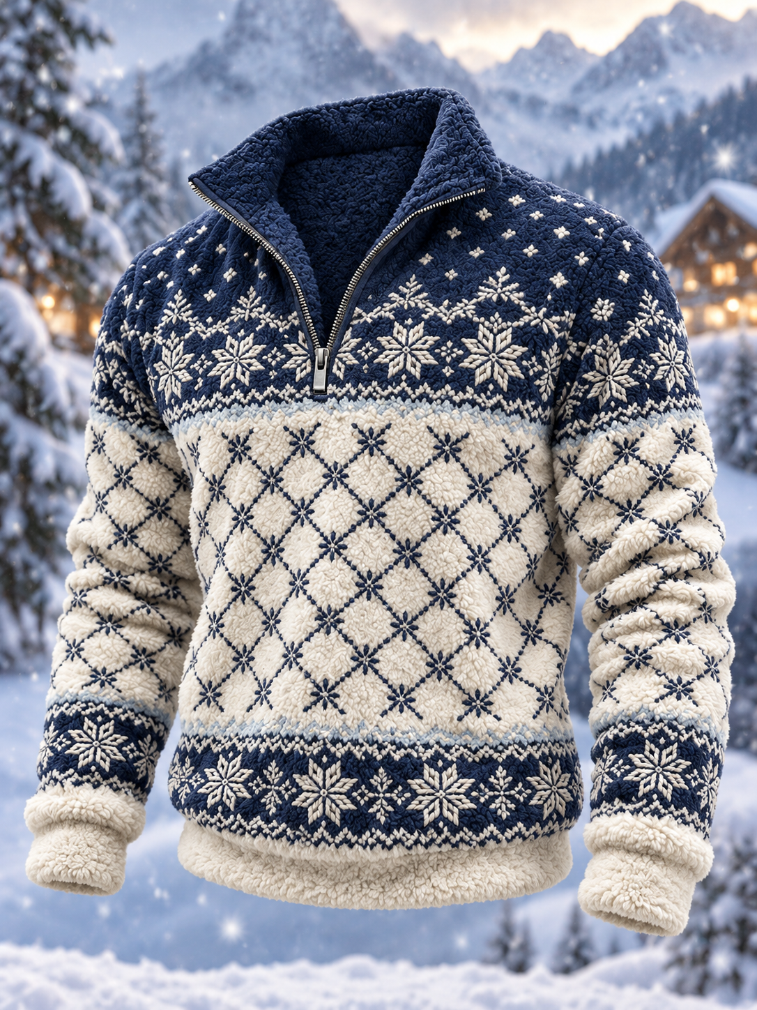 Mænds norsk flannelsweater