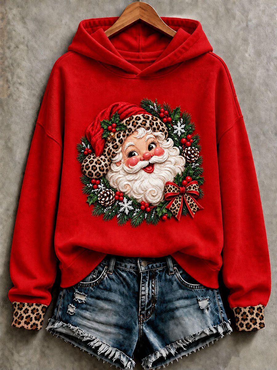 Kvinders julepullover med julemandsstil, normal pasform
