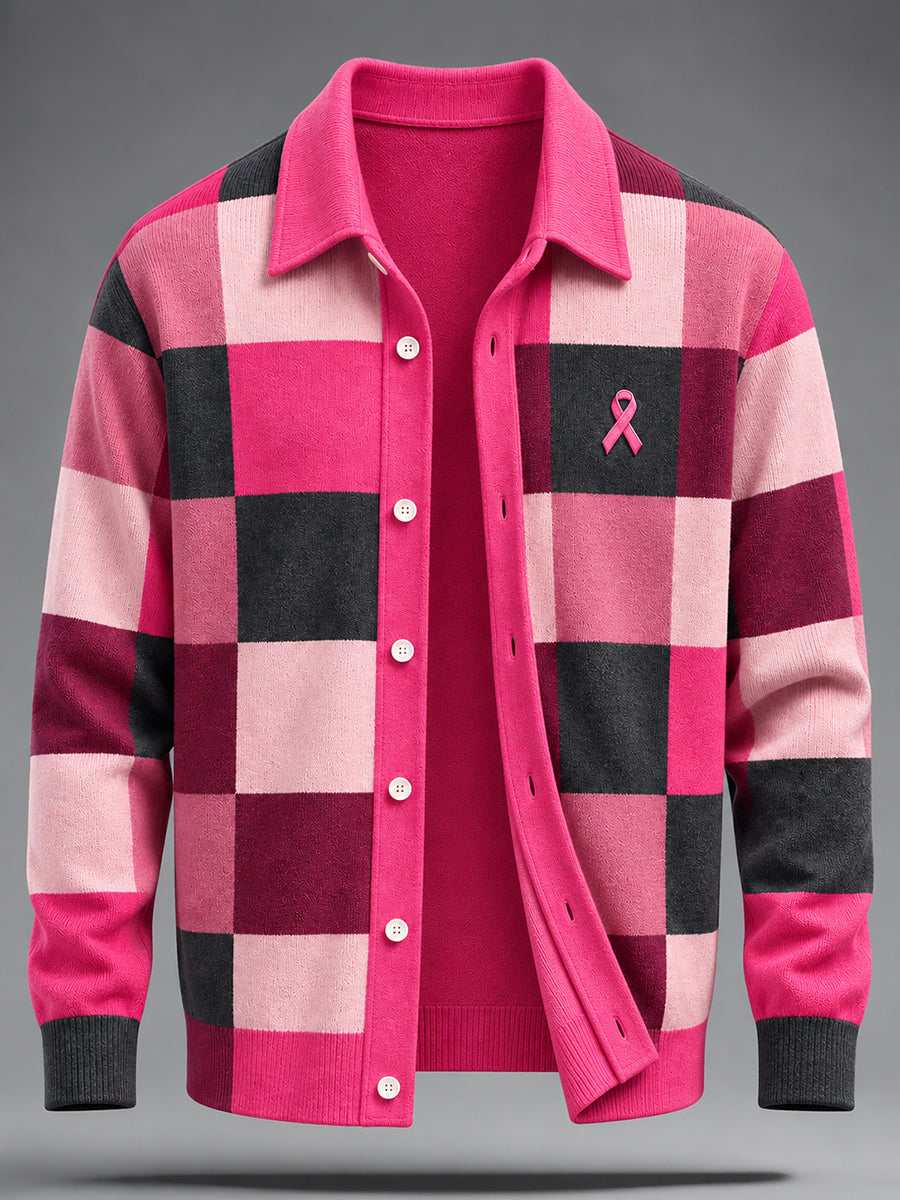 Mænds Brystkræftbevidstheds Real Men Wear Pink uldkopisweater