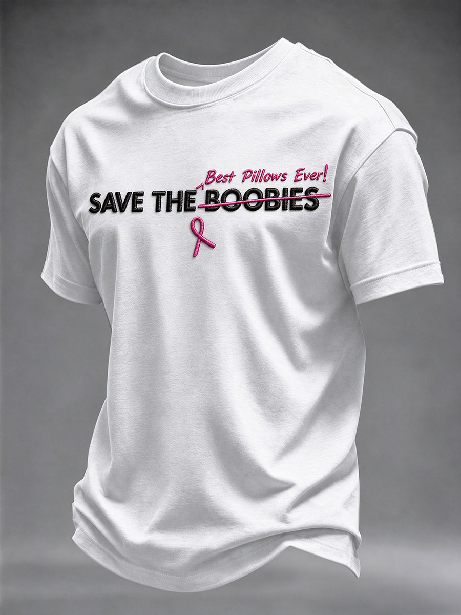 Mænds Brystkræftbevidstheds T-shirt – Ægte Mænd Bærer Pink