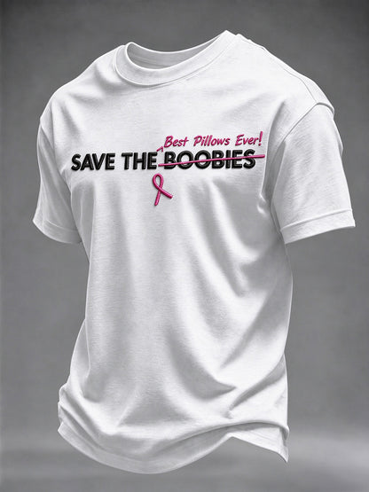 Mænds Brystkræftbevidstheds T-shirt – Ægte Mænd Bærer Pink