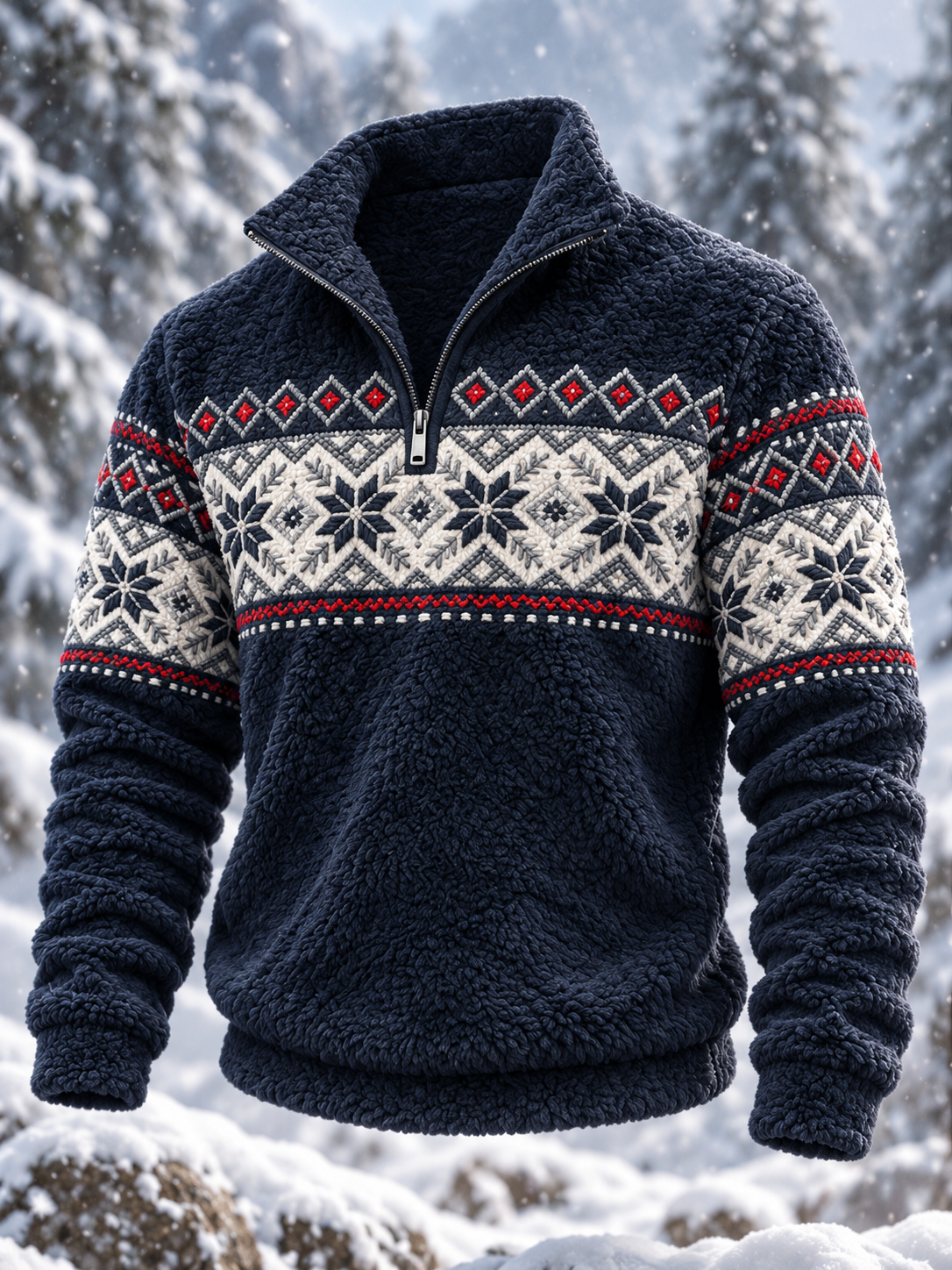 Herreflanelsweatshirt